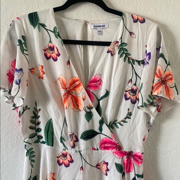 Express Floral Dress Midi Size 10 - Picture 5 of 6